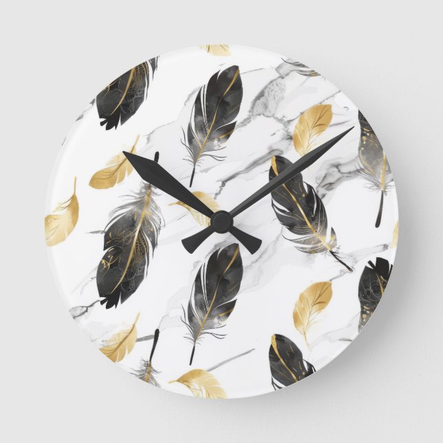 "Feather Flow Wall Clock" Round Clock (Front)