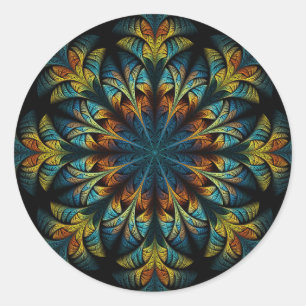 feather flower stickers