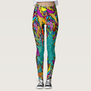 Feather Fun Pop Fashion 4 Leggings