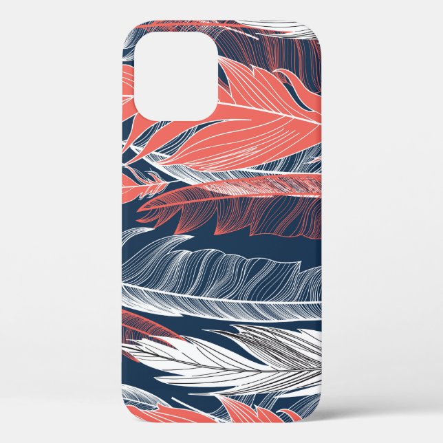 Feather Graphics, Beautiful Seamless Pattern. Case-Mate iPhone Case (Back)