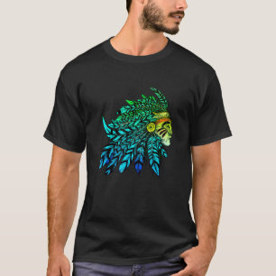 Feather Headdress Native American Blood Indian Chi T-Shirt