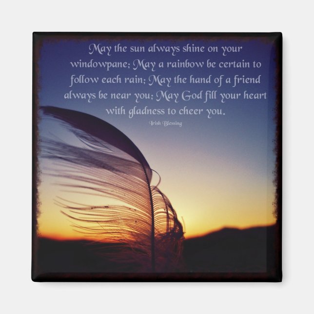 Feather in the Wind Photo Quote Magnet (Front)
