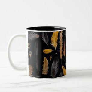 Feather Knolling Two-Tone Coffee Mug
