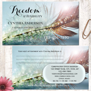 Feather Light Chiropractor Appointment Card