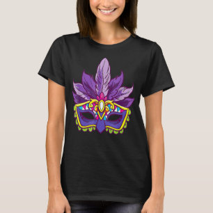 Feather Mask Carnival Mardi Gras  New Orleans Part T-Shirt