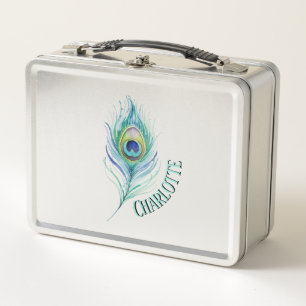 Feather Metal Lunch Box
