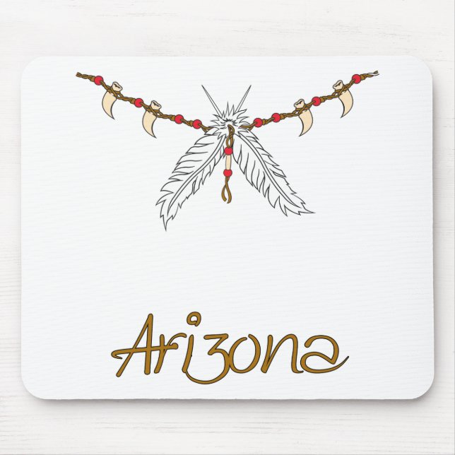 Feather Necklace Mouse Pad (Front)