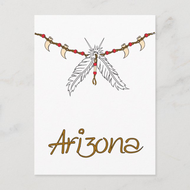 Feather Necklace Postcard (Front)