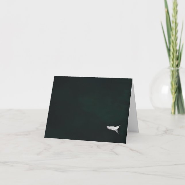 Feather on the Water - Blank Note Card (Front)