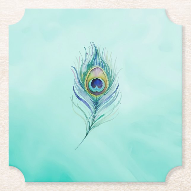 Feather Paper Coaster (Front)