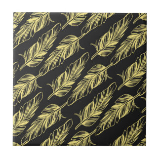 Feather Pattern Ceramic Tile