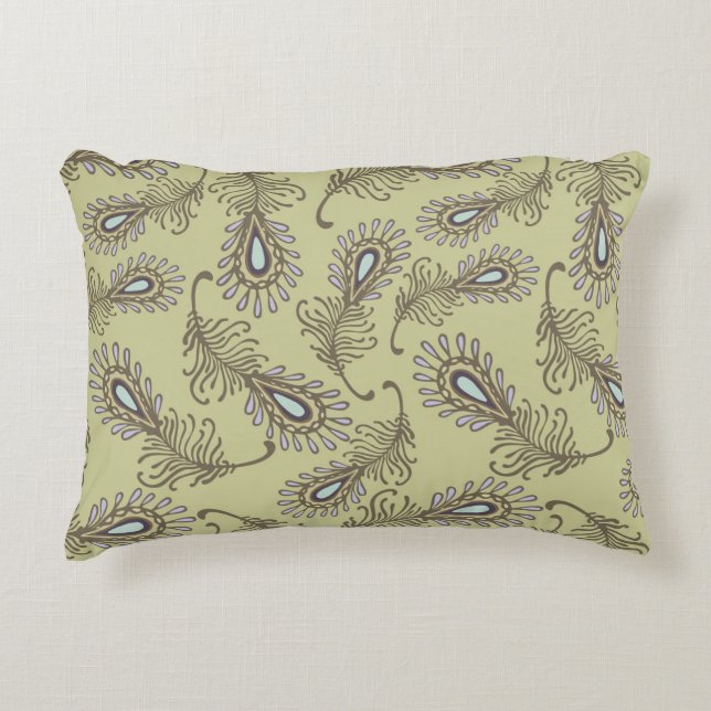 Feather Pattern Decorative Cushion (Front)