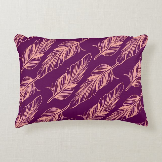 Feather Pattern Decorative Cushion (Front)