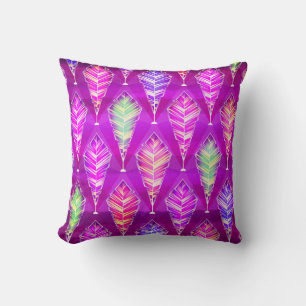 Feather Pattern - Fun And Vibrant Colour Scheme Cushion