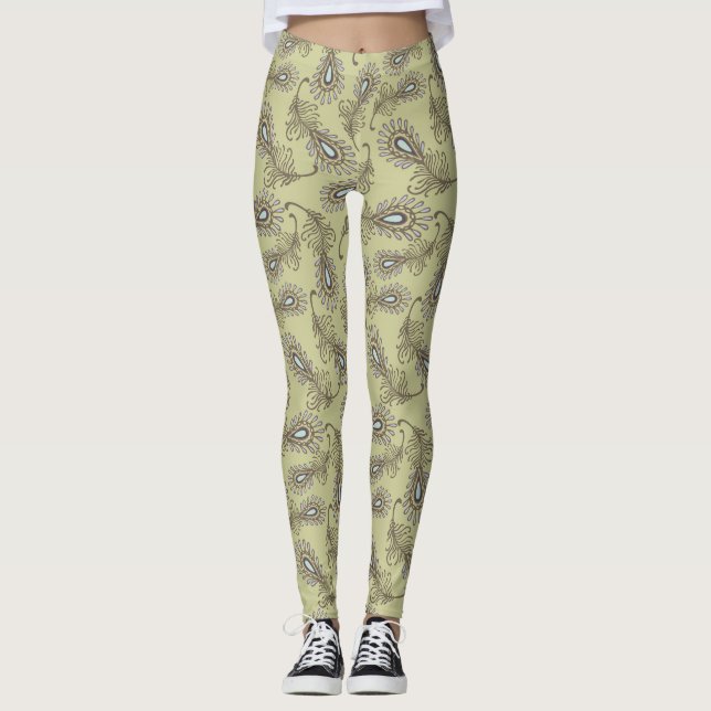 Feather Pattern Leggings (Front)