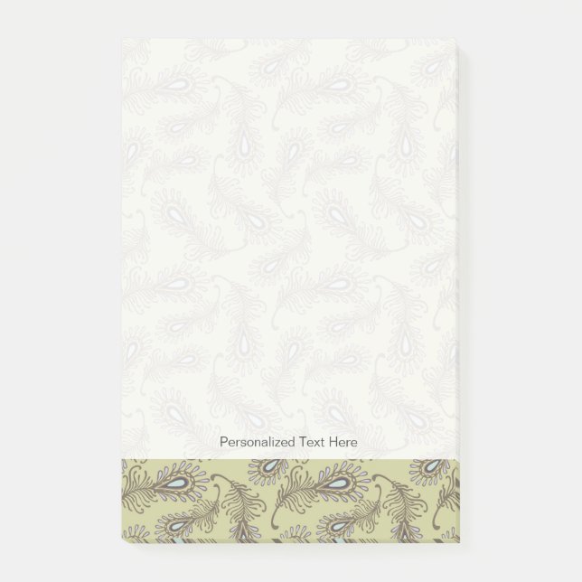 Feather Pattern Post-it Notes (Front)
