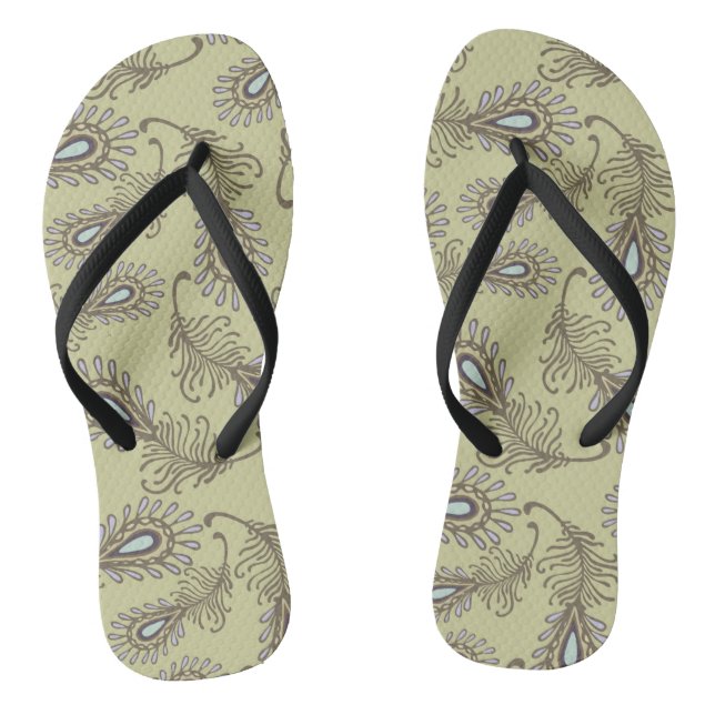 Feather Pattern Thongs (Footbed)