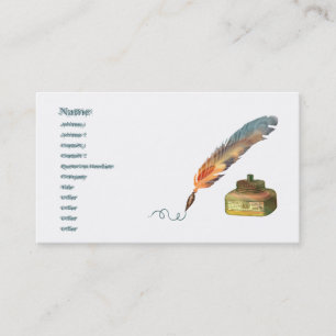 Feather Pen Business Card