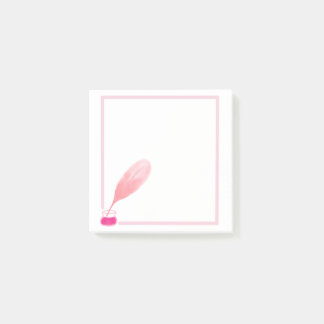 Feather Pen Design Square Notes