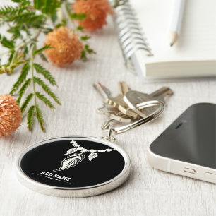 Feather Pendant Necklace for Men – Minimal Silver Key Ring