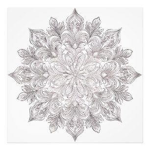 Feather Petal Mandala Photo Print
