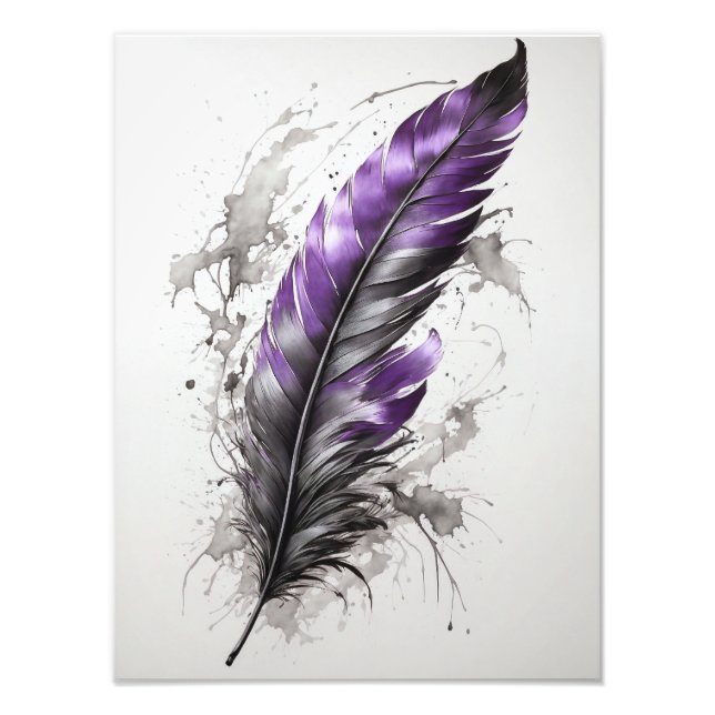 Feather - Purple Photo Print (Front)