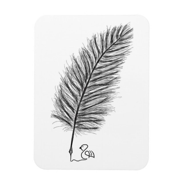 Feather Quill the voice of thoughts and emotions Magnet (Vertical)