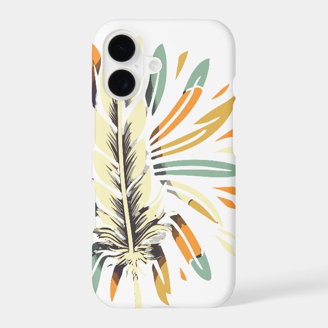 Feather Southwest Warrior Indian Tribal Art iPhone Case (Back)