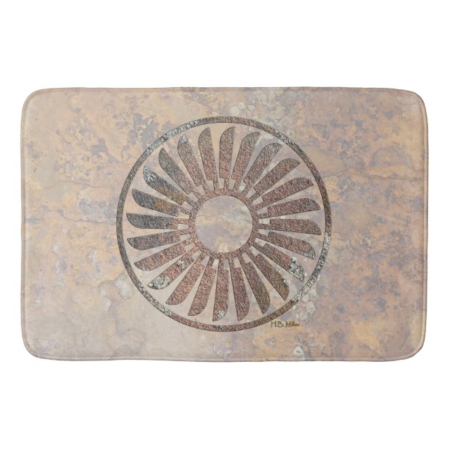 Feather Spiral Bath Mat (Front)