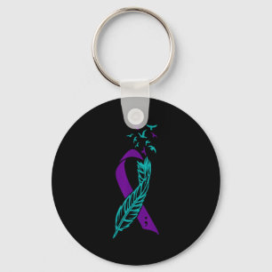 Feather Suicide Prevention Awareness You Purple Te Key Ring
