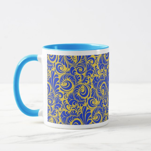 Feather swirls 3 mug (Left)