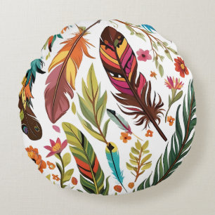 Feather Symphony Round Cushion