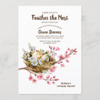 Feather the Nest Baby Shower Invitation