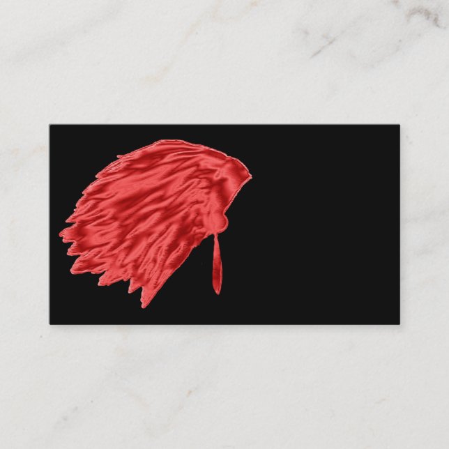 feather top, business cards, native,american, business card (Front)