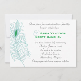 Feather Wedding Invitation