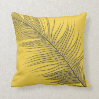 Feather Yellow Pillow