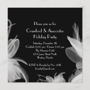 Feathered 1920's Holiday Party Invitation