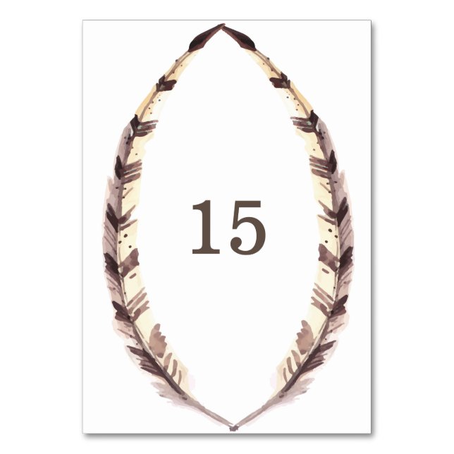 Feathered Border Table Card (Front)