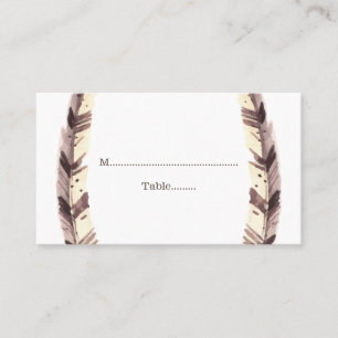 Feathered Border Wedding Place Cards