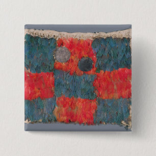 Feathered cape 15 cm square badge