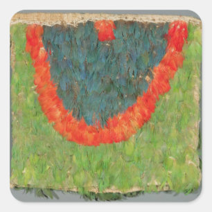 Feathered cape square sticker