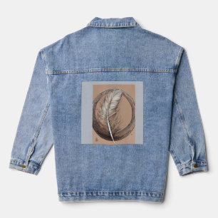 Feathered Emblem Denim Jacket