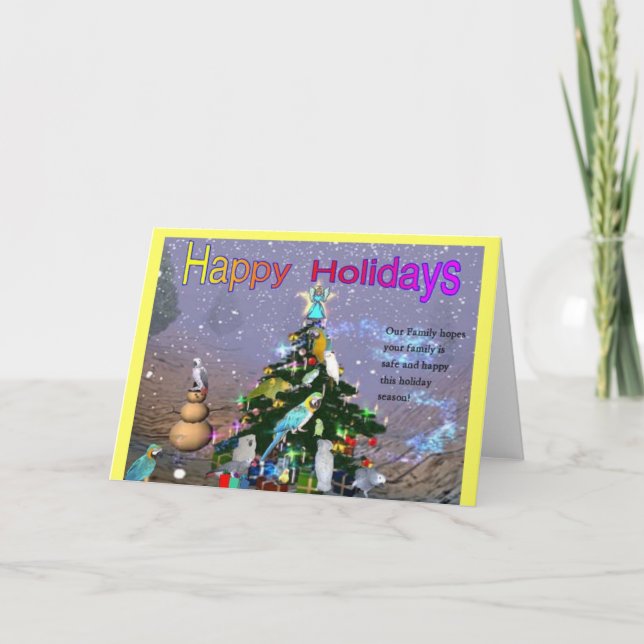 Feathered Family Holiday Greetings (Front)