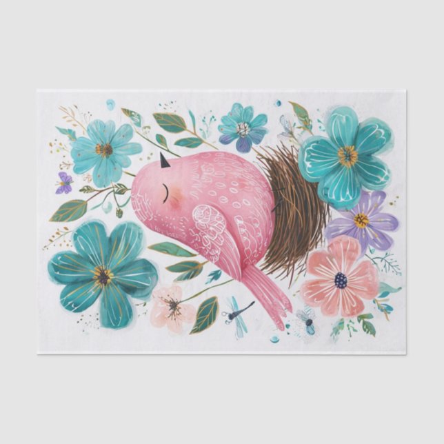 Feathered Fancy Tissue Paper (Front)