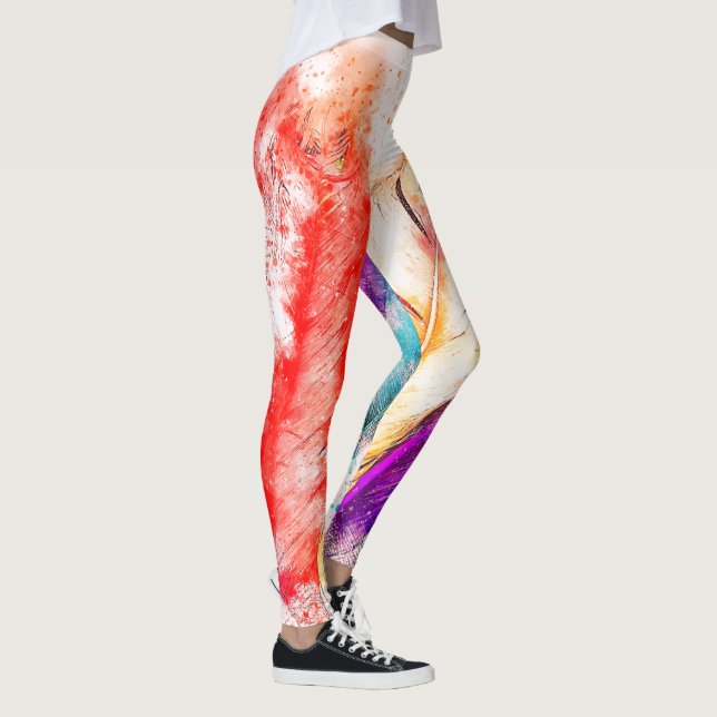 Feathered Fitness Colourful Leggings (Right)