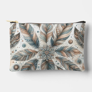 Feathered Flower Accessory Pouch