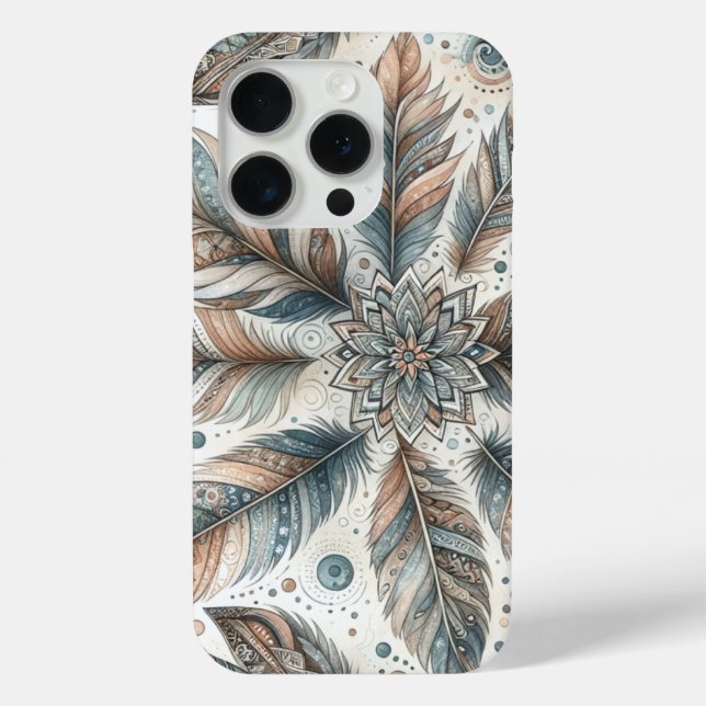 Feathered Flower Case-Mate iPhone Case (Back)