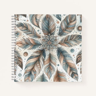 Feathered Flower Notebook