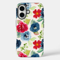 Feathered flowers printed