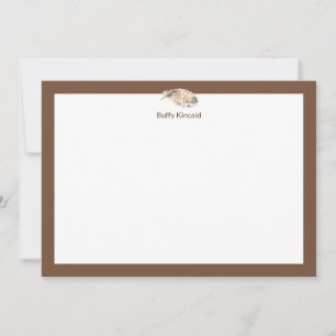 Feathered Friend Toffee Brown Personalised Save The Date
